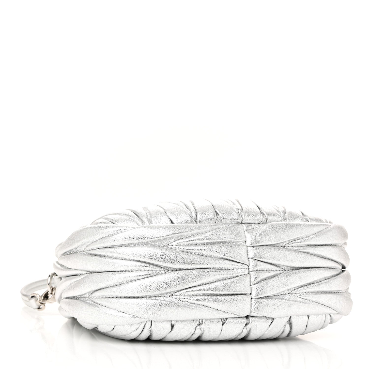 Metallic Nappa Matelasse Mini Wander Hobo Cromo