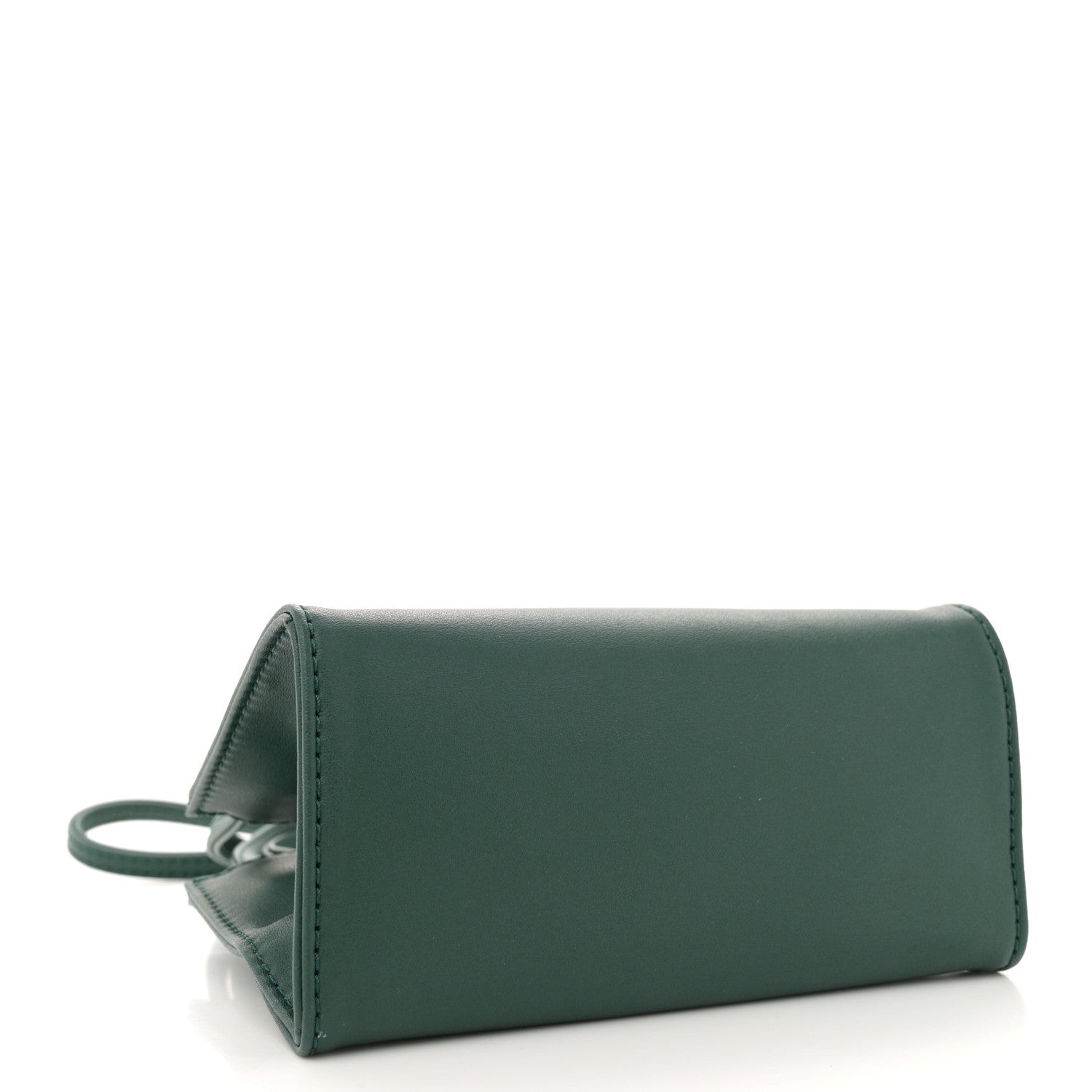 Vegan Leather Small Shopping Bag Dark Olive