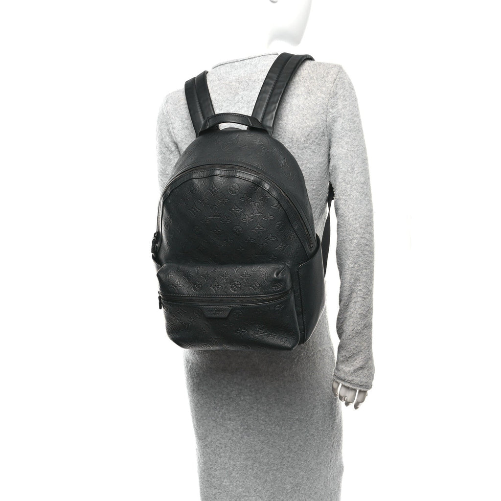 Calfskin Monogram Shadow Discovery Backpack  Black