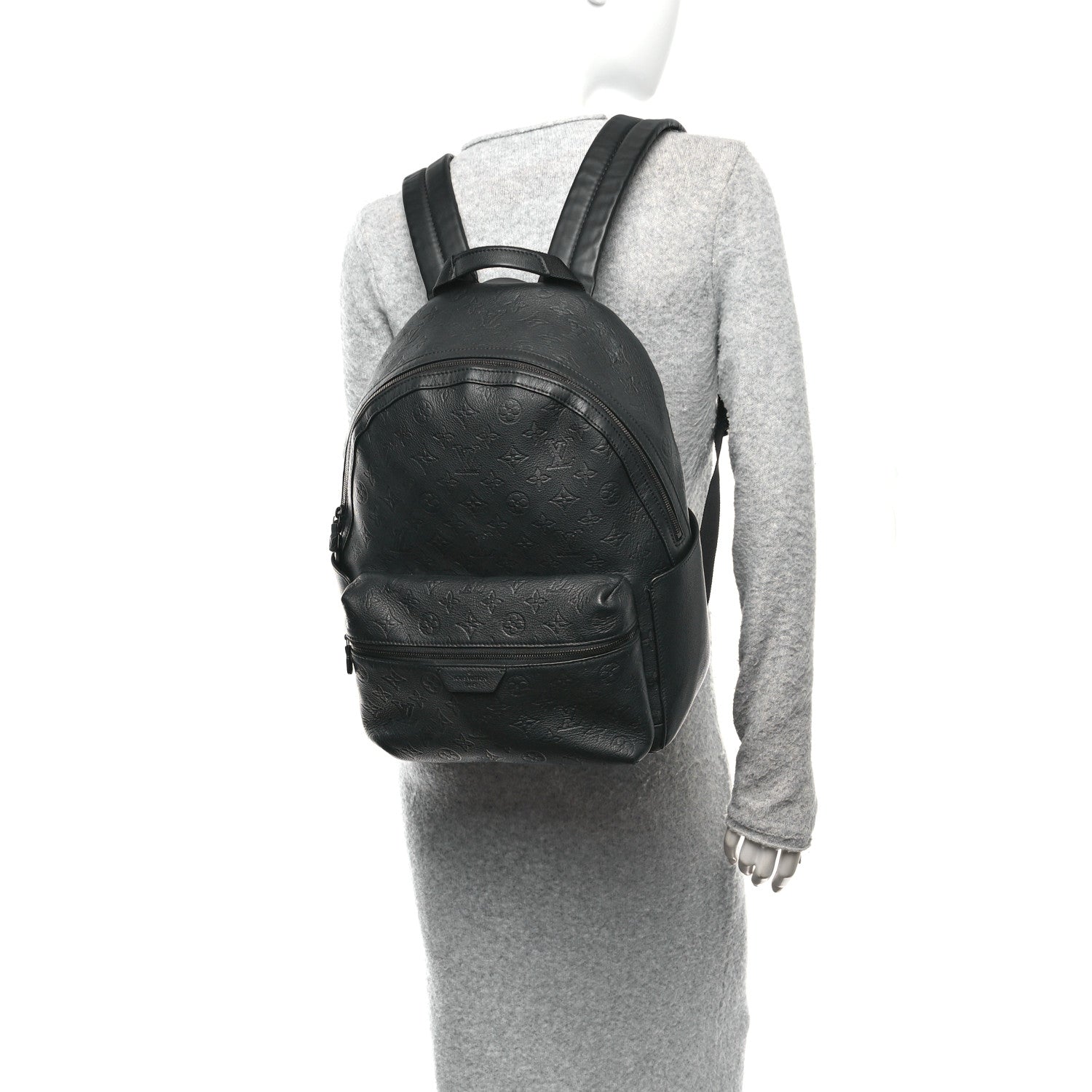 Calfskin Monogram Shadow Discovery Backpack  Black