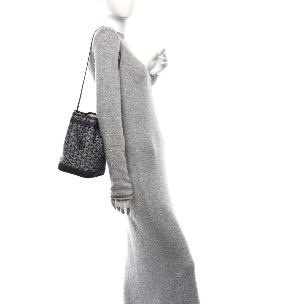 Goyardine Petit Flot Bucket Bag PM Grey