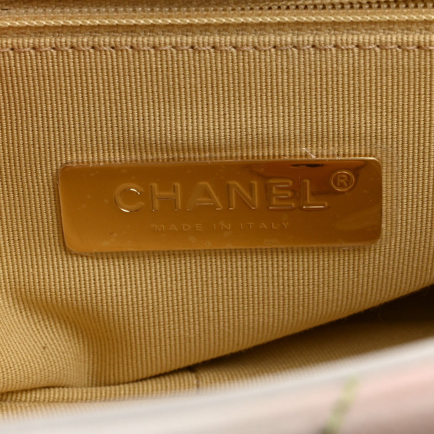 Printed Goatskin Quilted Medium Chanel 19 Flap White Multicolor