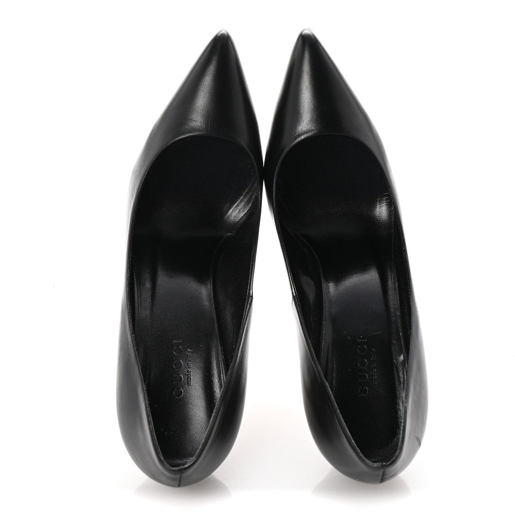 Calfskin Kristen Bamboo Pumps 36.5 Black