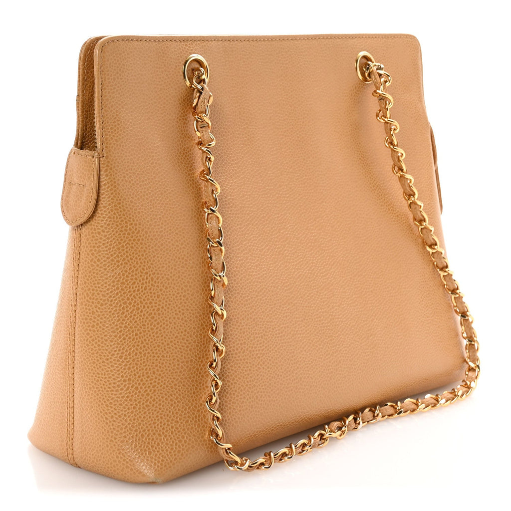 Caviar Shoulder Bag Beige