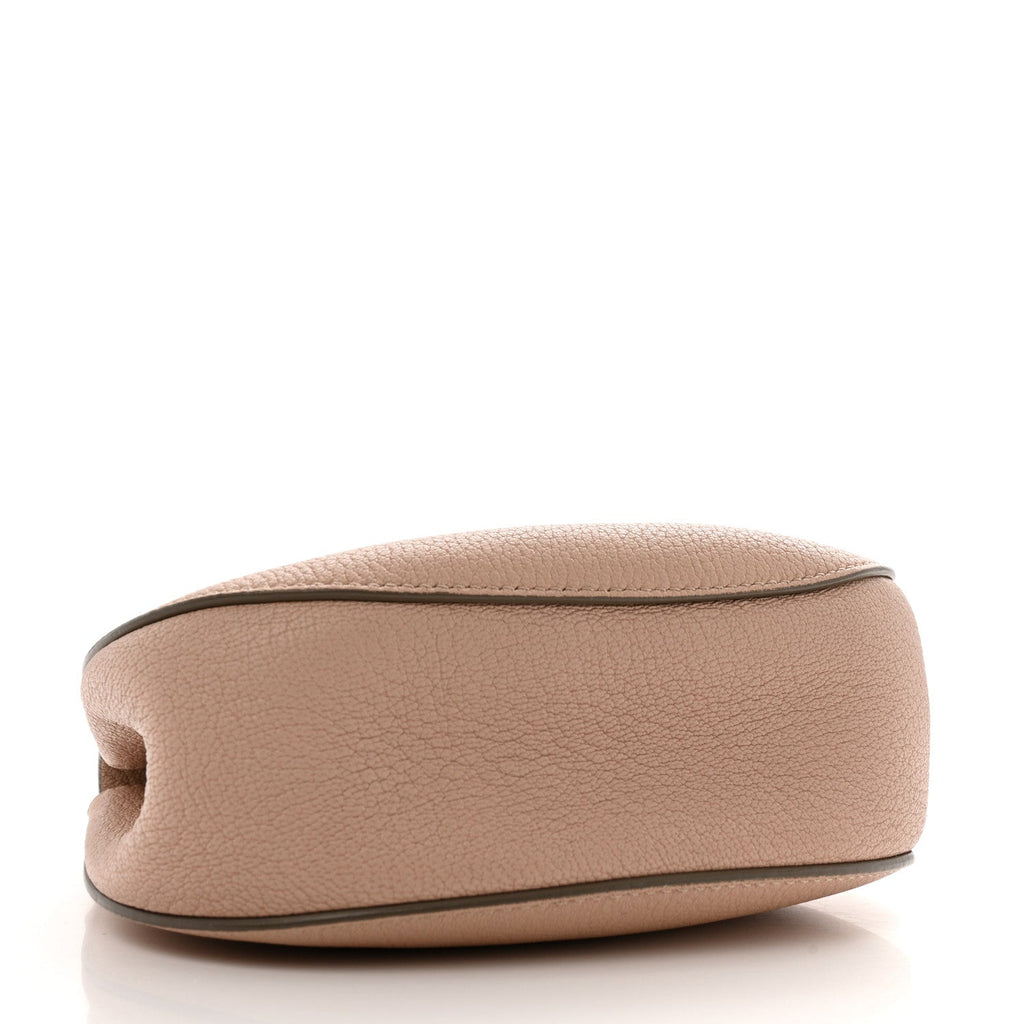 Grained Lambskin Mini Drew Shoulder Bag Cement Pink
