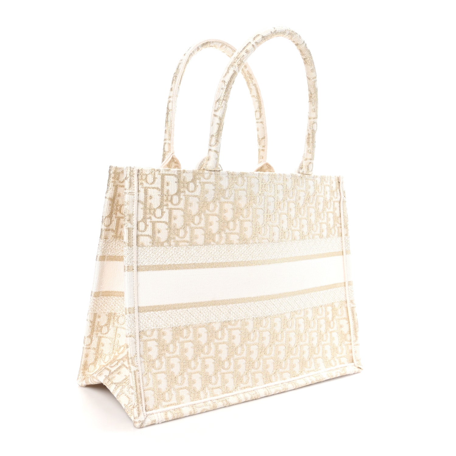 Oblique Medium Book Tote Gold Multicolor