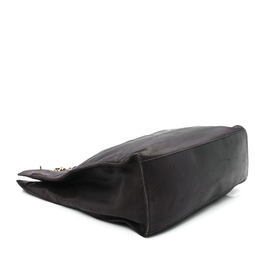 Lambskin CC Shoulder Bag Brown