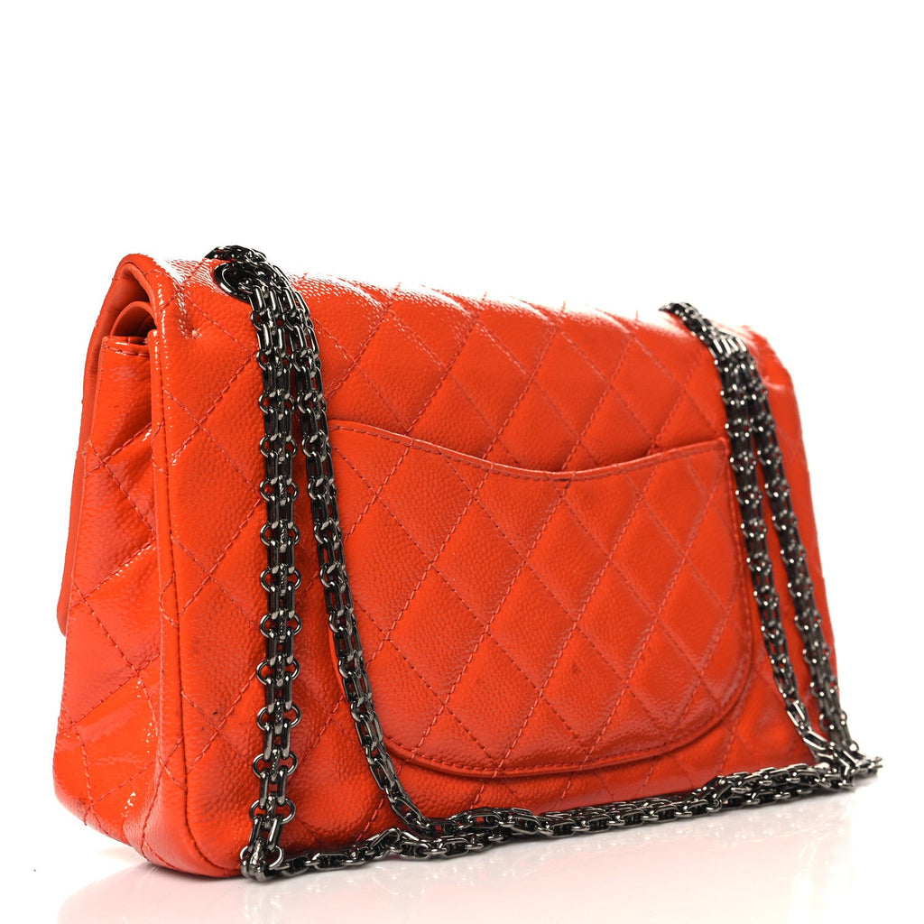 Patent Caviar Quilted 2.55 Reissue 226 Flap Orange