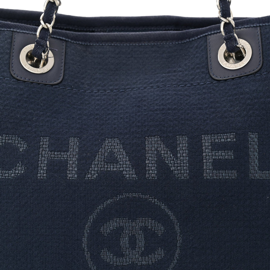 Mixed Fibers Small Deauville Tote Navy Blue