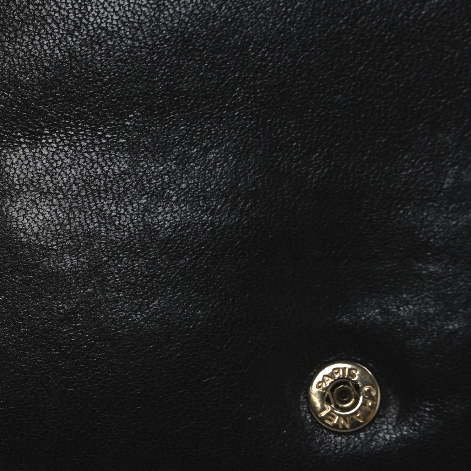 Sheepskin Quilted Mini Vintage Mademoiselle Wallet On Chain WOC Black