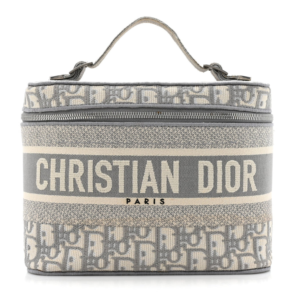 Oblique Diortravel Vanity Case Grey