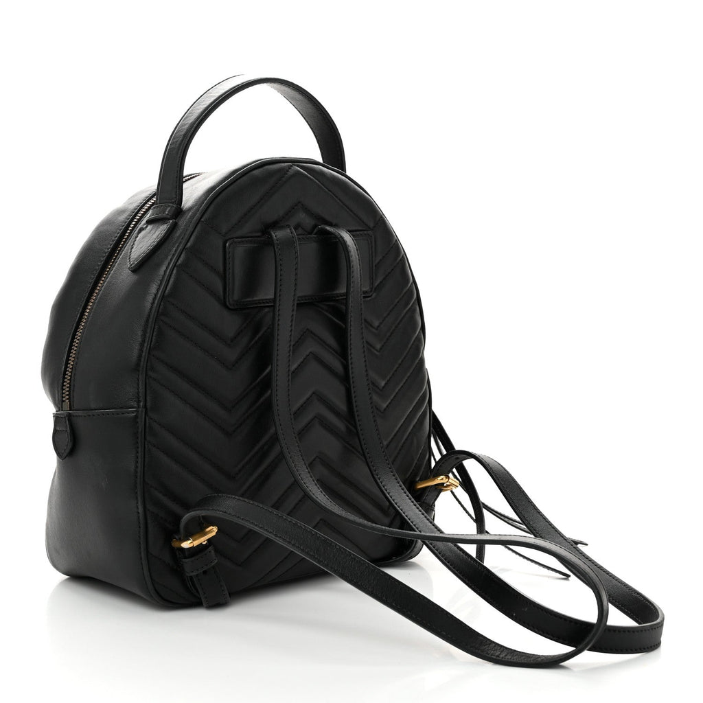 Calfskin Matelasse GG Marmont Dome Backpack Black
