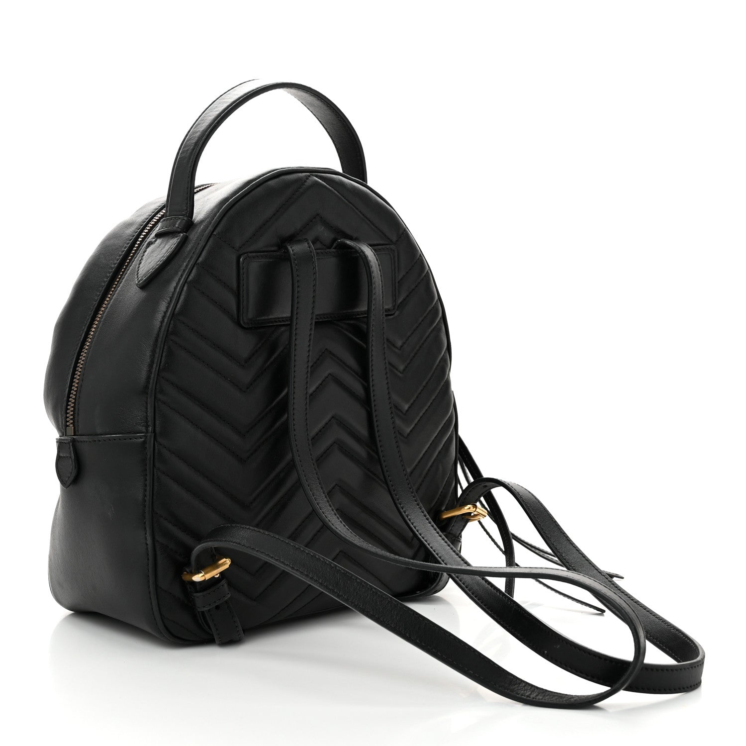 Calfskin Matelasse GG Marmont Dome Backpack Black