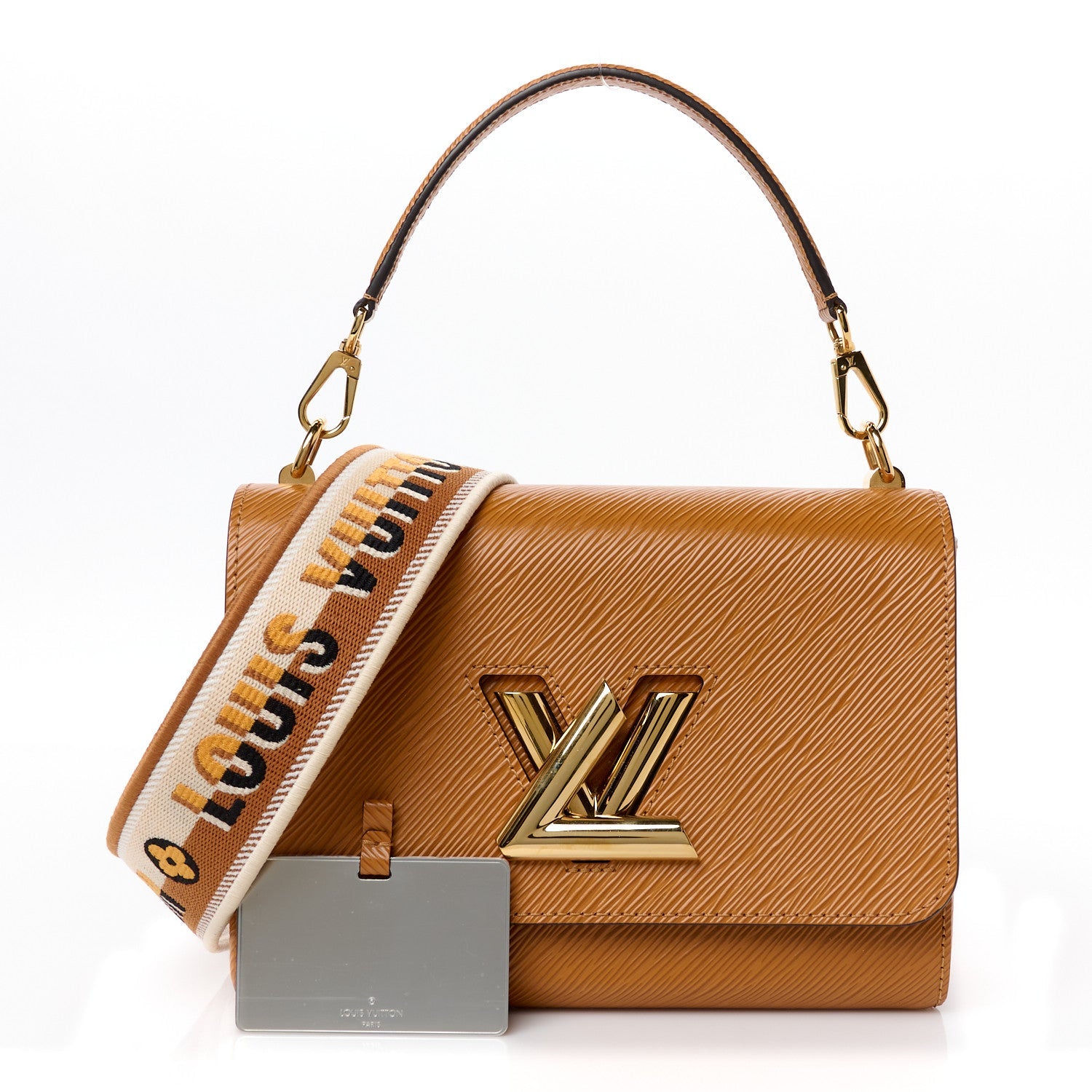Epi Twist Shoulder Bag MM Gold Honey
