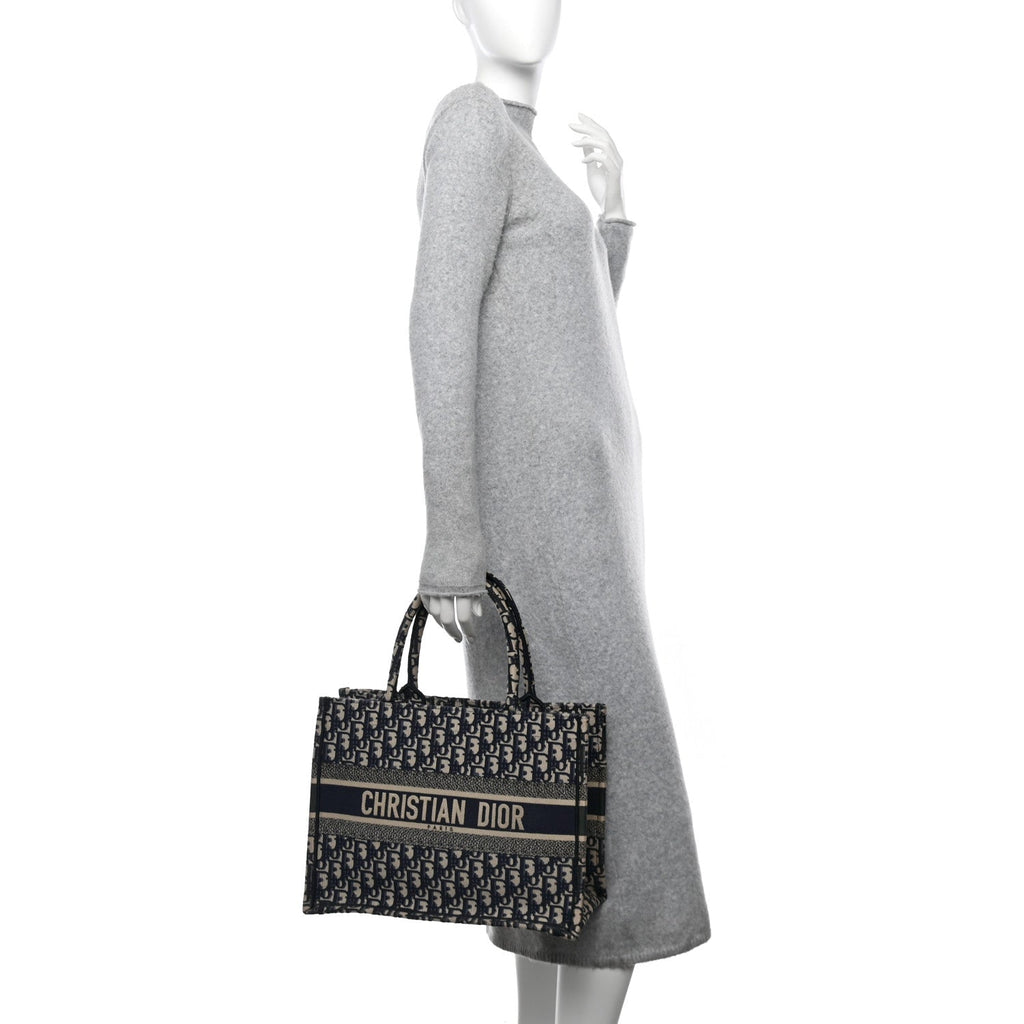 Oblique Medium Book Tote Blue Multicolor