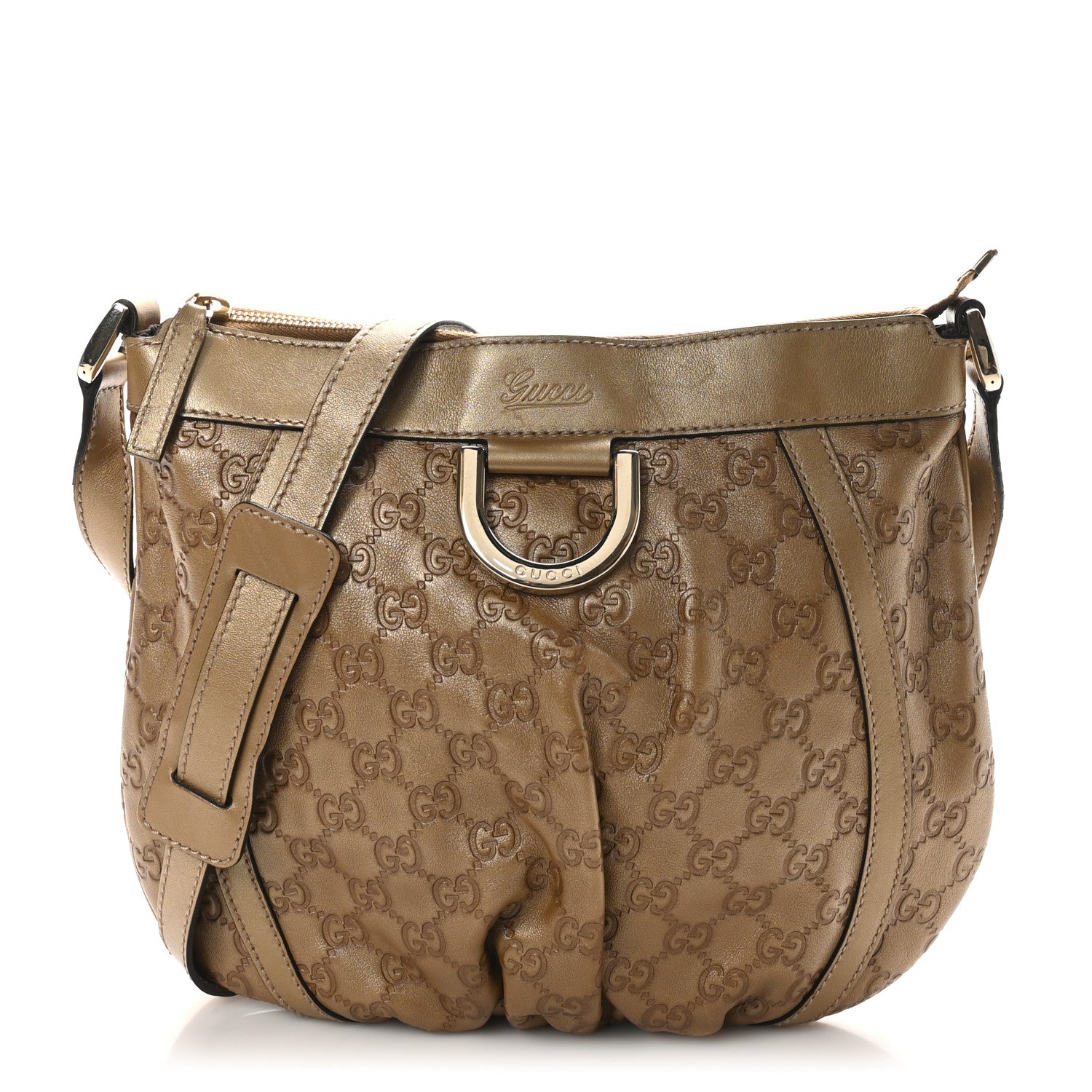 Crystal Monogram Small D Gold Ring Messenger Gold