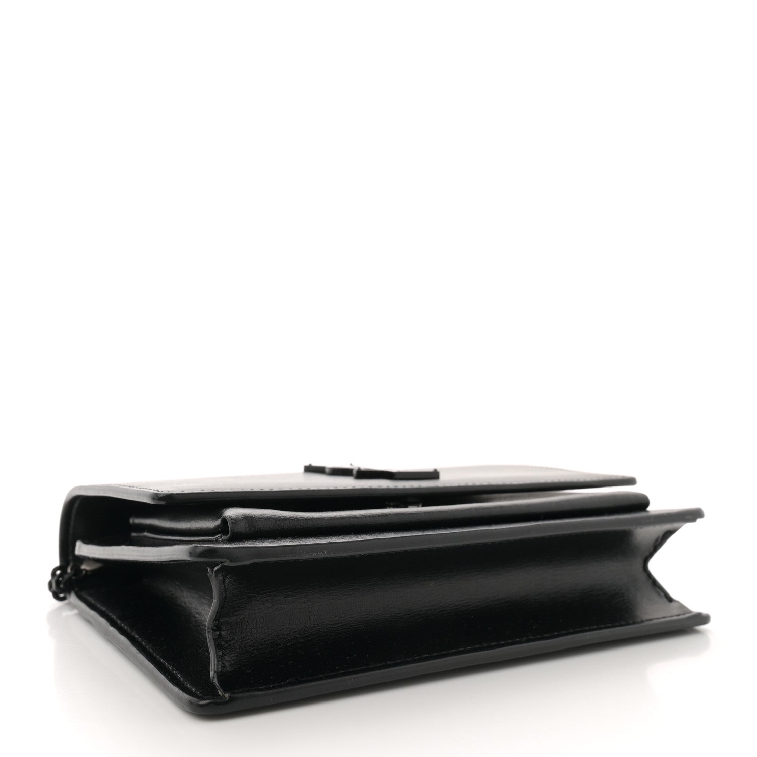 Calfskin Monogram Sunset Chain Wallet Black