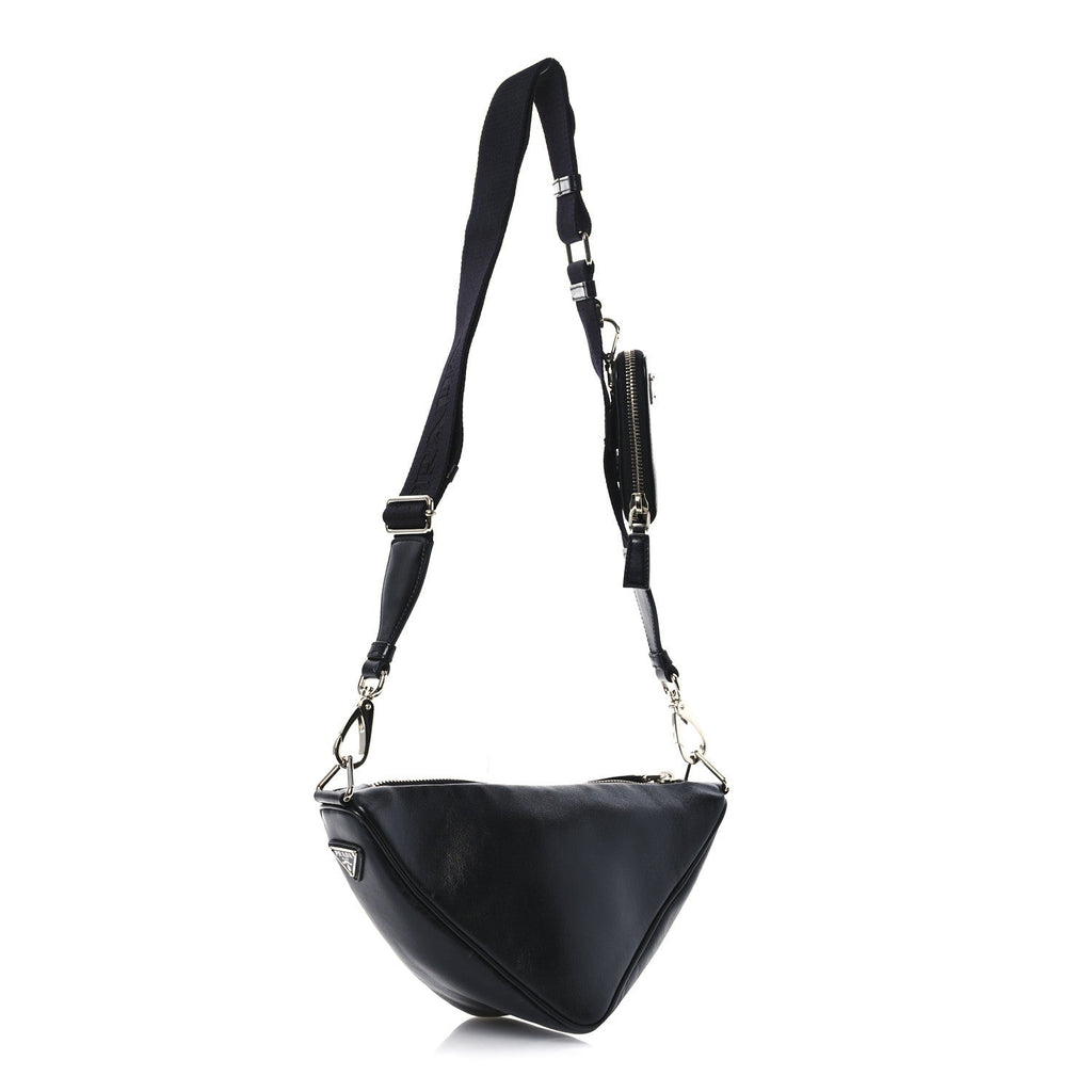 Grace Lux Triangle Shoulder Bag Black
