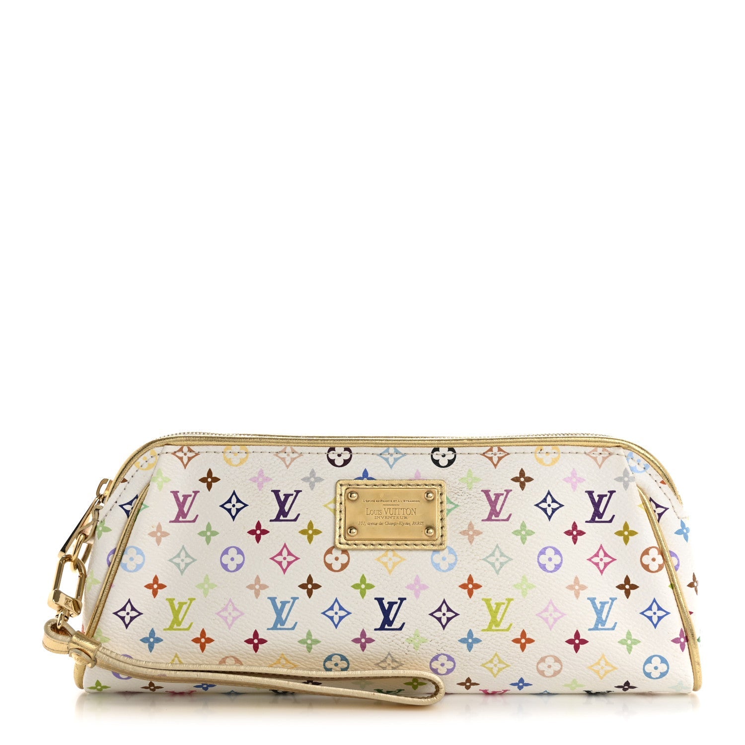 Monogram Multicolor Kate Clutch White