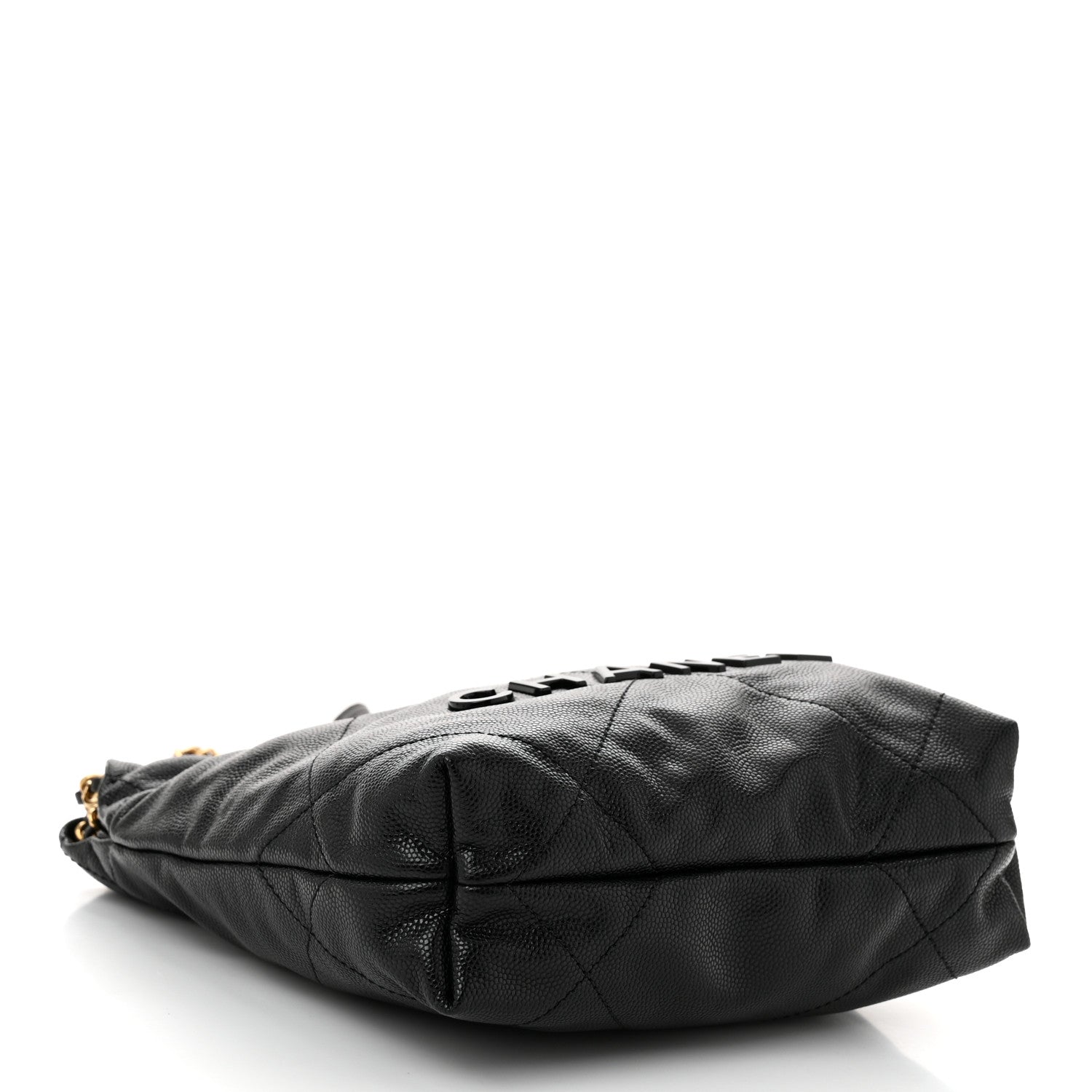 Shiny Caviar Quilted Monochrome Mini Chanel 22 Black