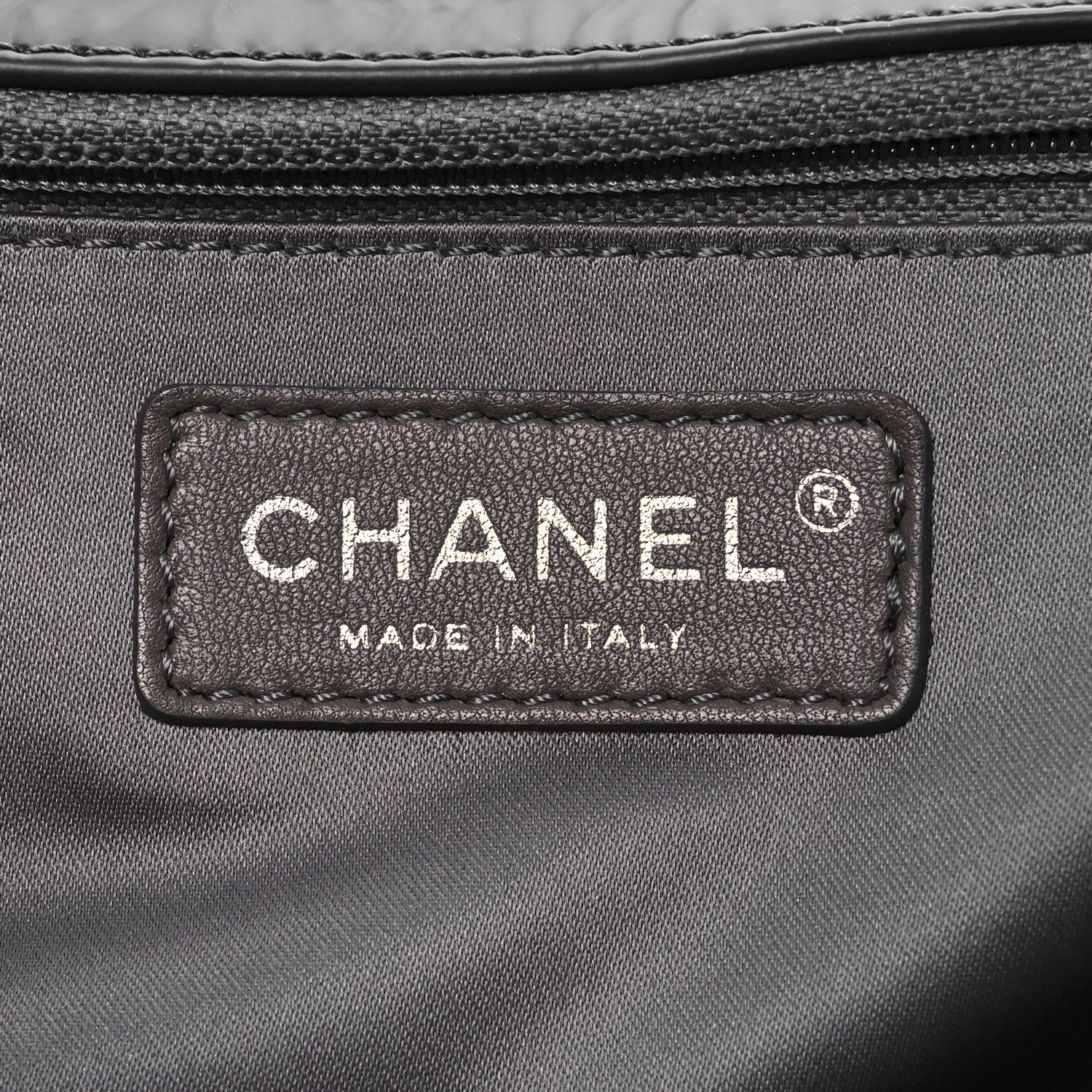 Glazed Calfskin Quilted CC Single Flap Black