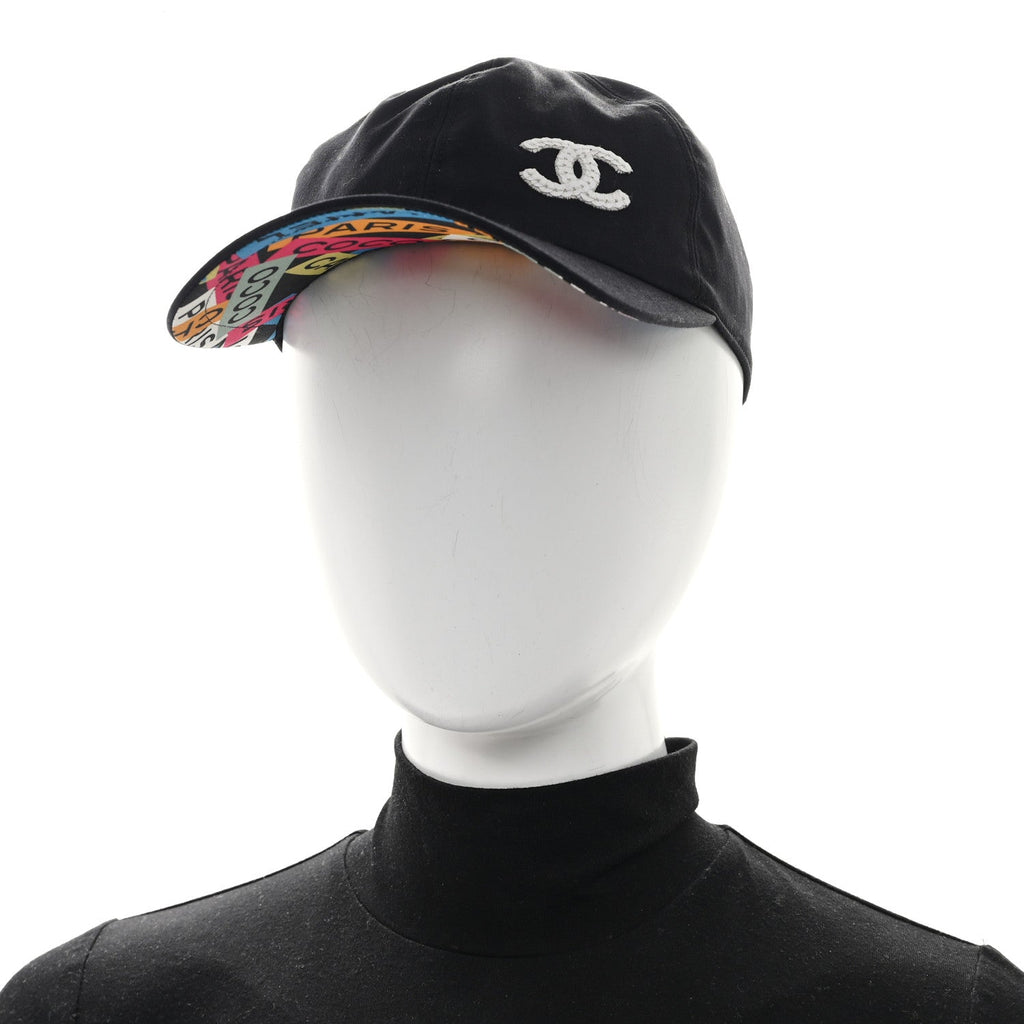Cotton Sequin CC Cap Hat Black