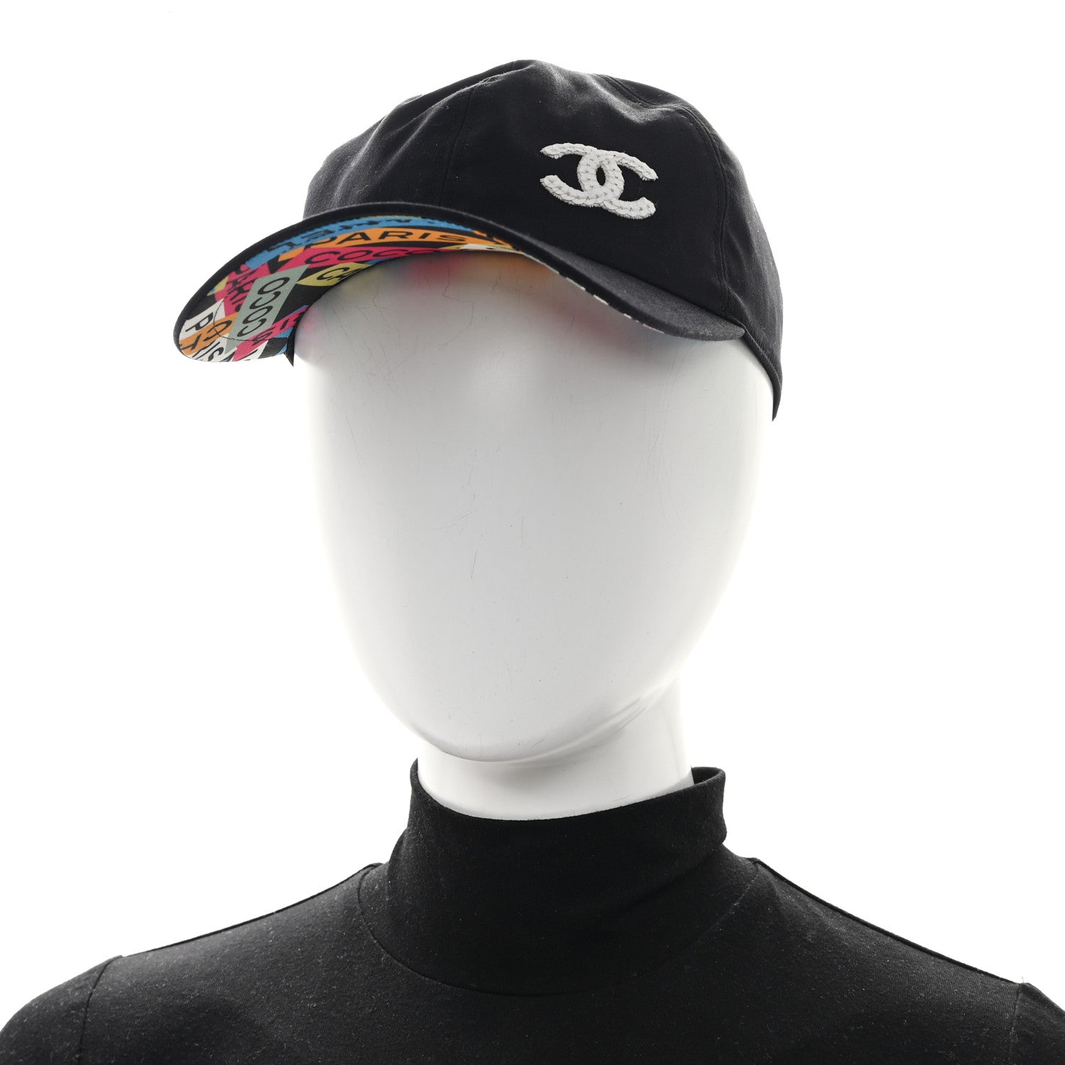 Cotton Sequin CC Cap Hat Black