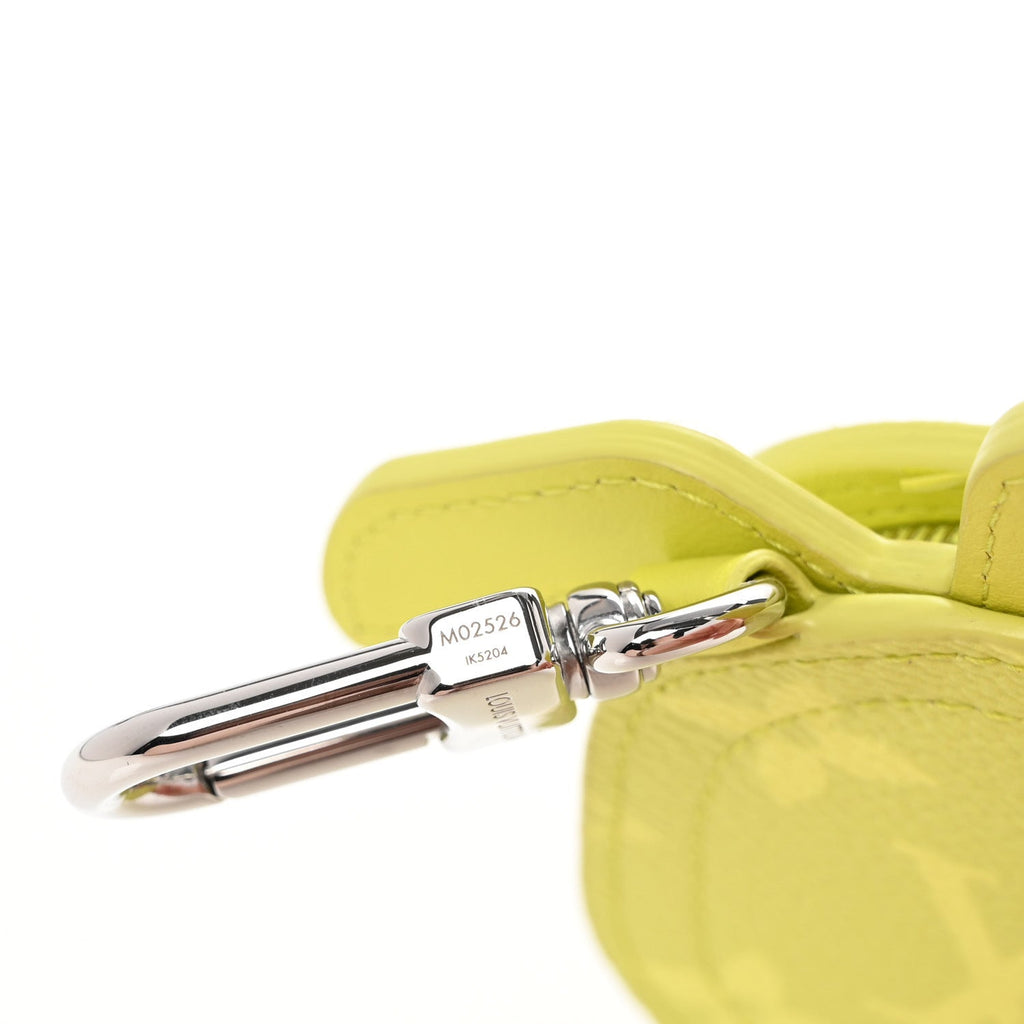 Monogram Calfskin Turtle Pouch Bag Charm Lime