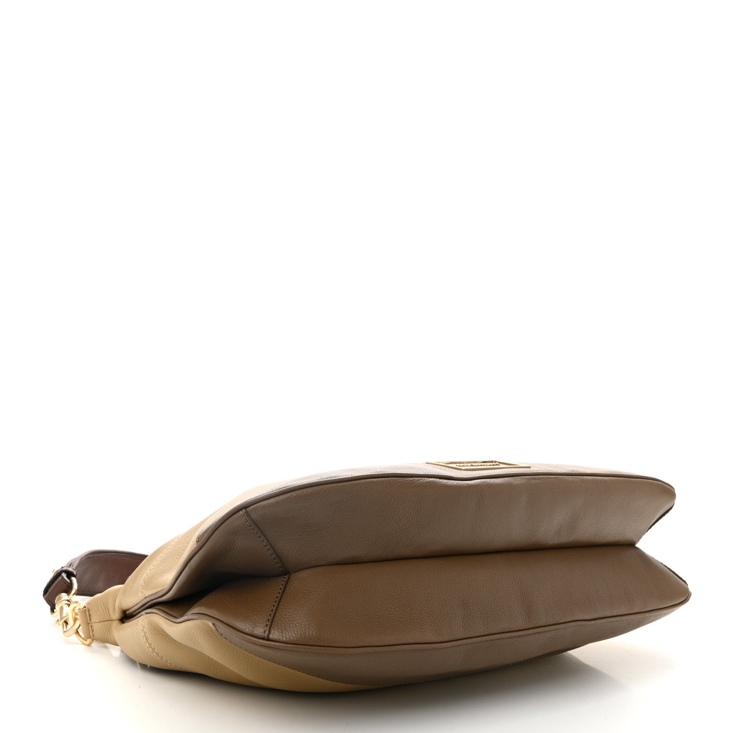 Calfskin Double Handles Hobo Brown