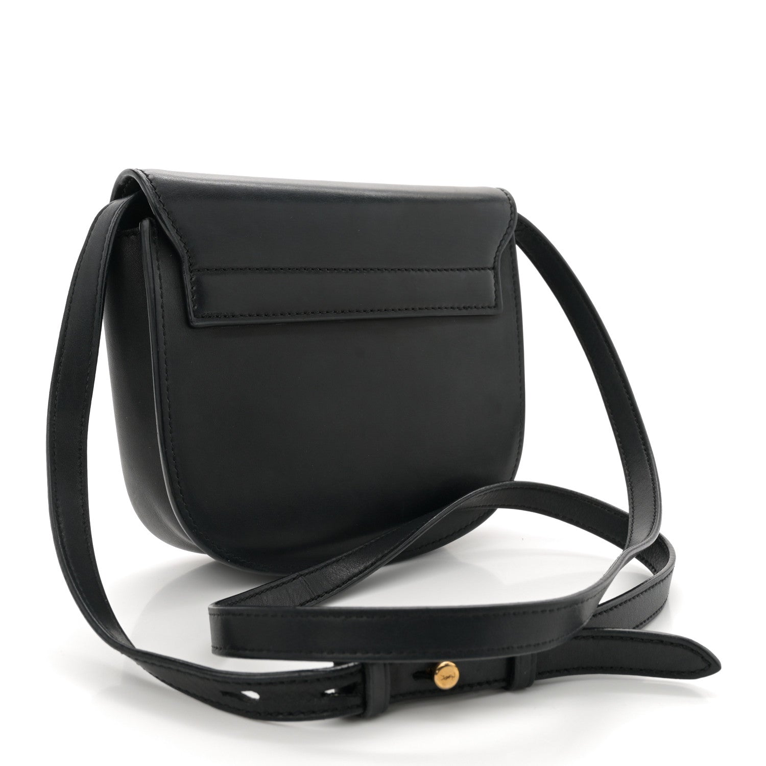 Smooth Calfskin Classic Monogram Small Kaia Satchel Black