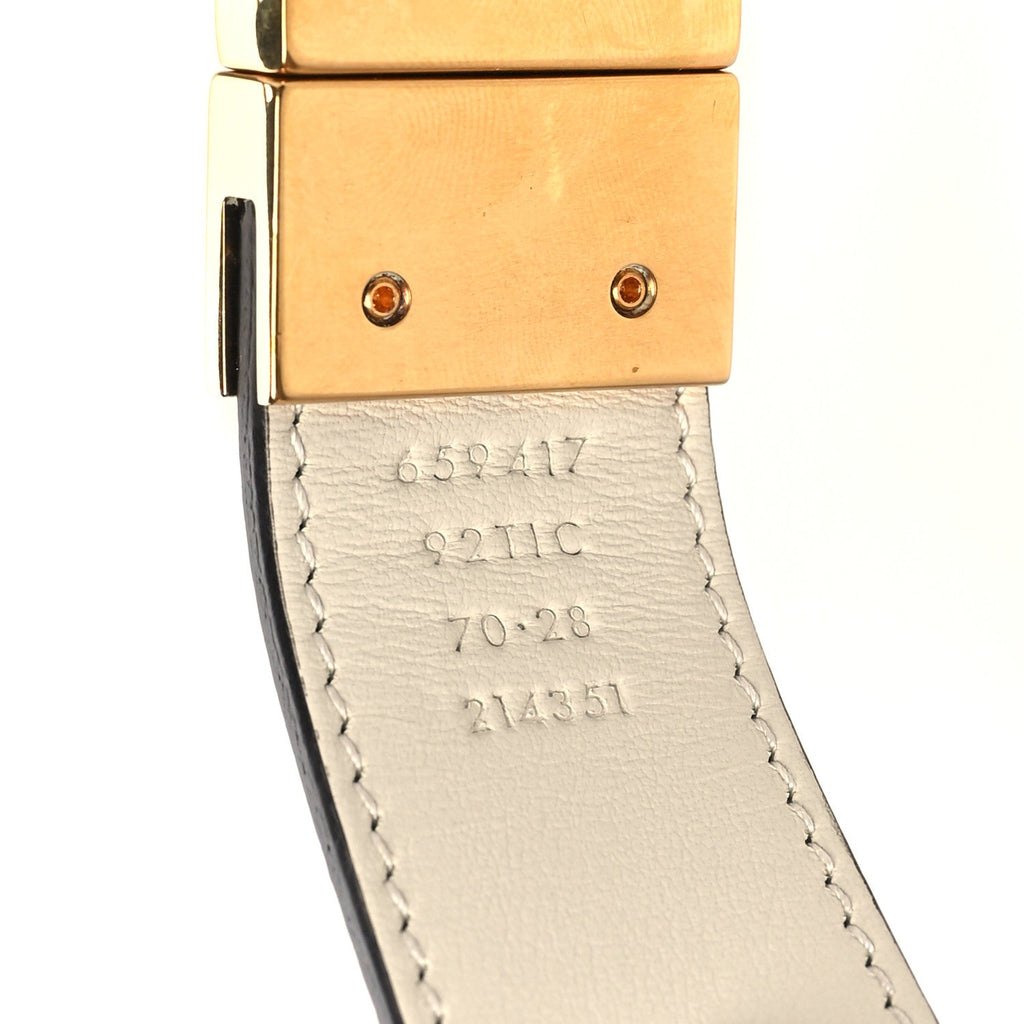 GG Supreme Monogram Plutone Calfskin Double G Reversible 30mm Belt 70 28 Beige Ebony Mystic White