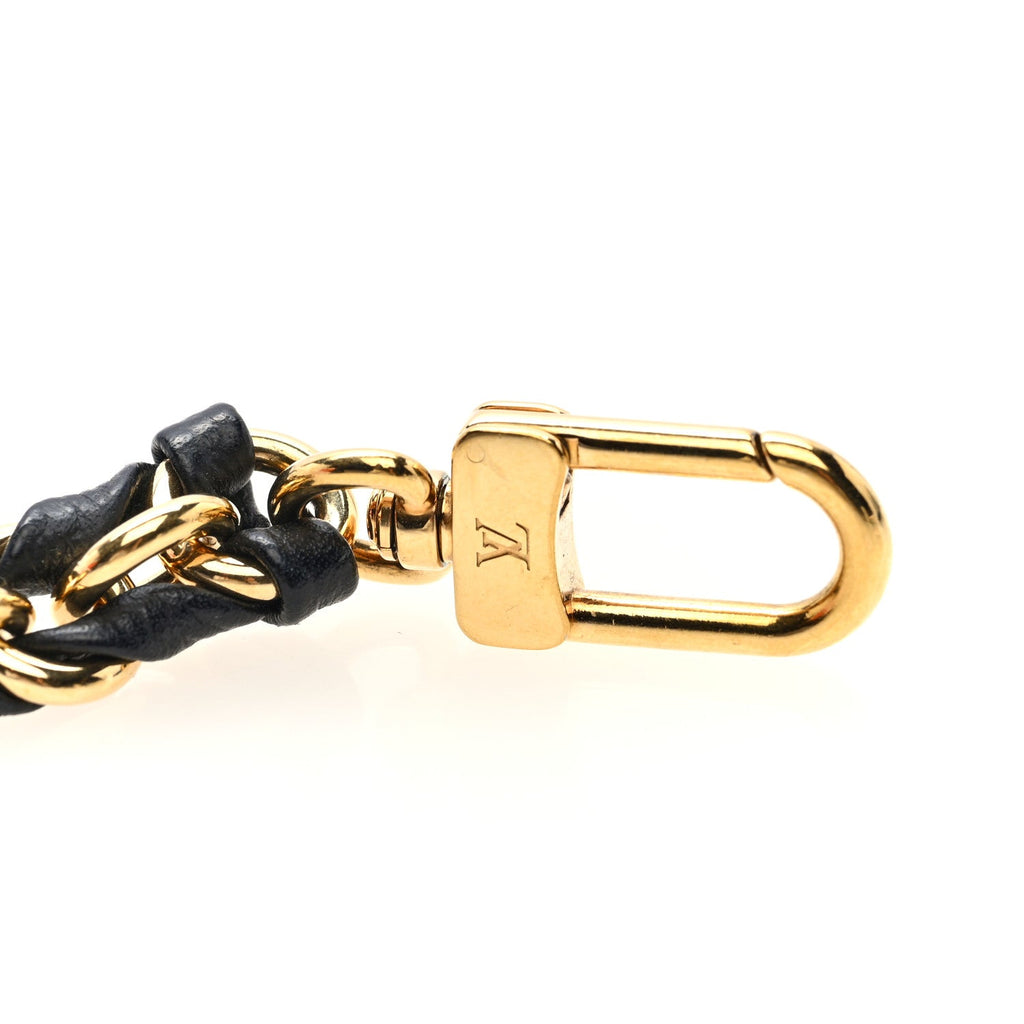Calfskin Multi Pochette Chain Shoulder Strap Black Gold