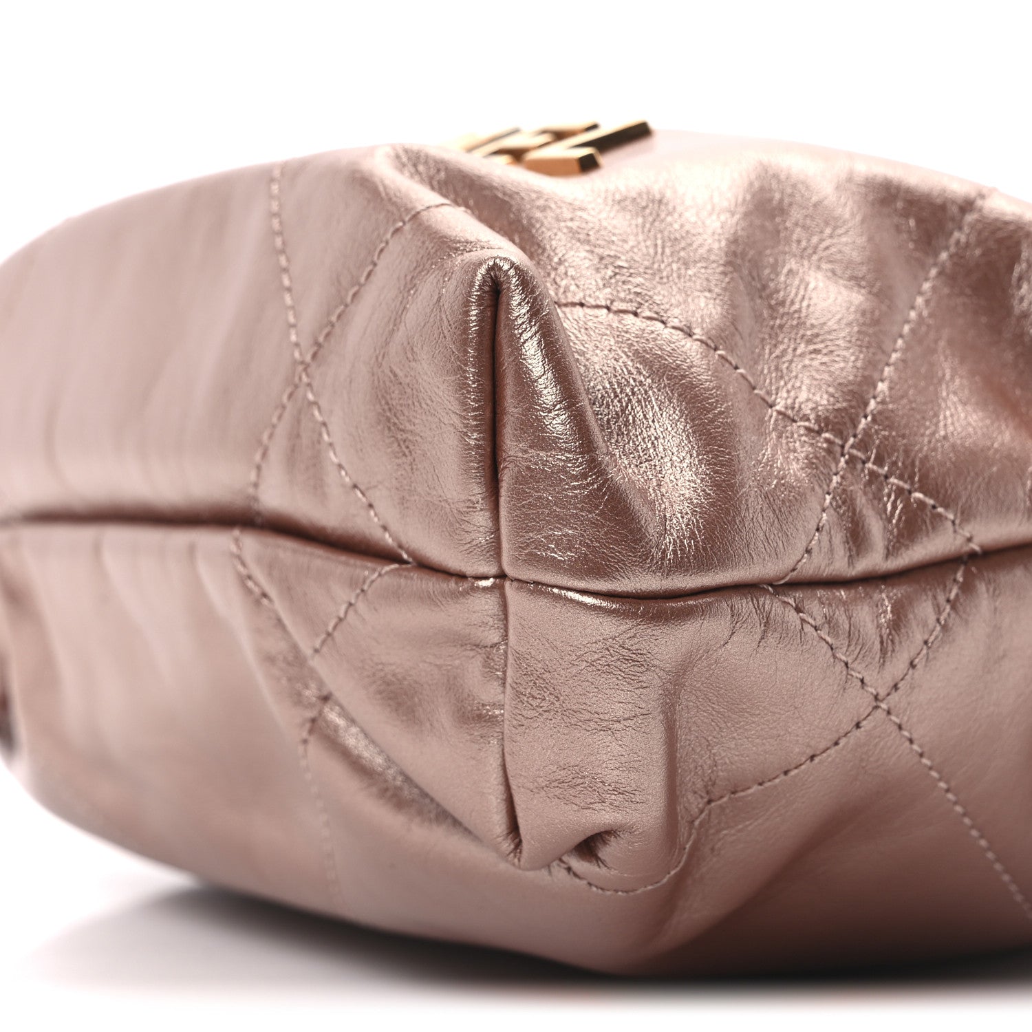 Metallic Calfskin Quilted Mini Chanel 22 Copper
