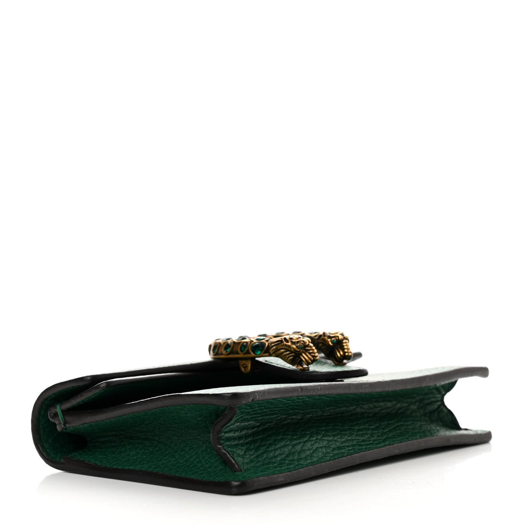 Dollar Calfskin Crystal Super Mini Dionysus Shoulder Bag Emerald