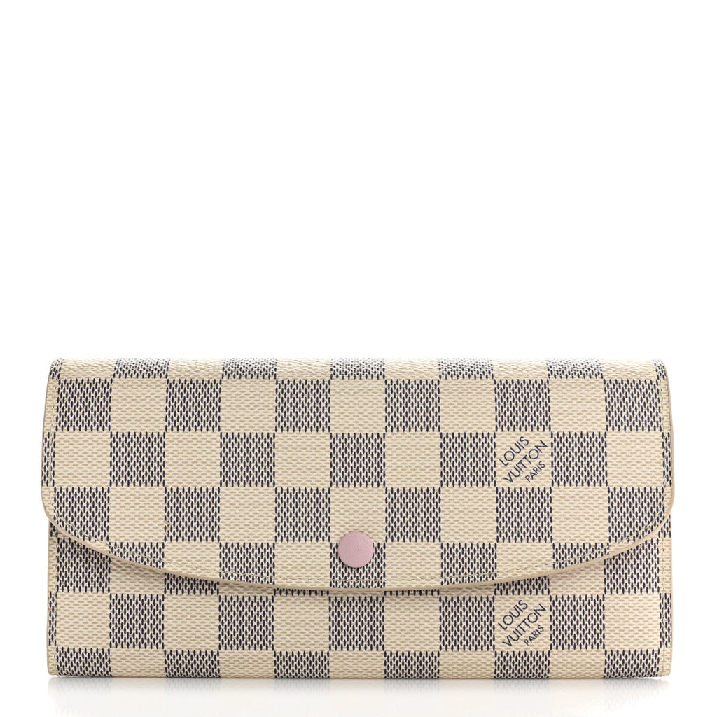 Damier Azur Emilie Wallet Rose Ballerine
