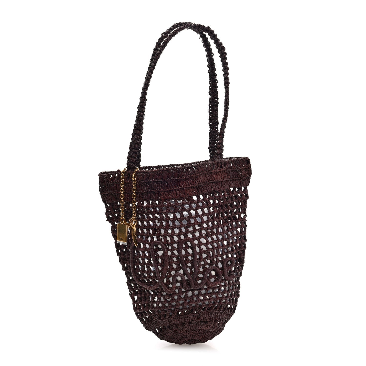 Raffia Small Summer Banana Tote Kohl Brown