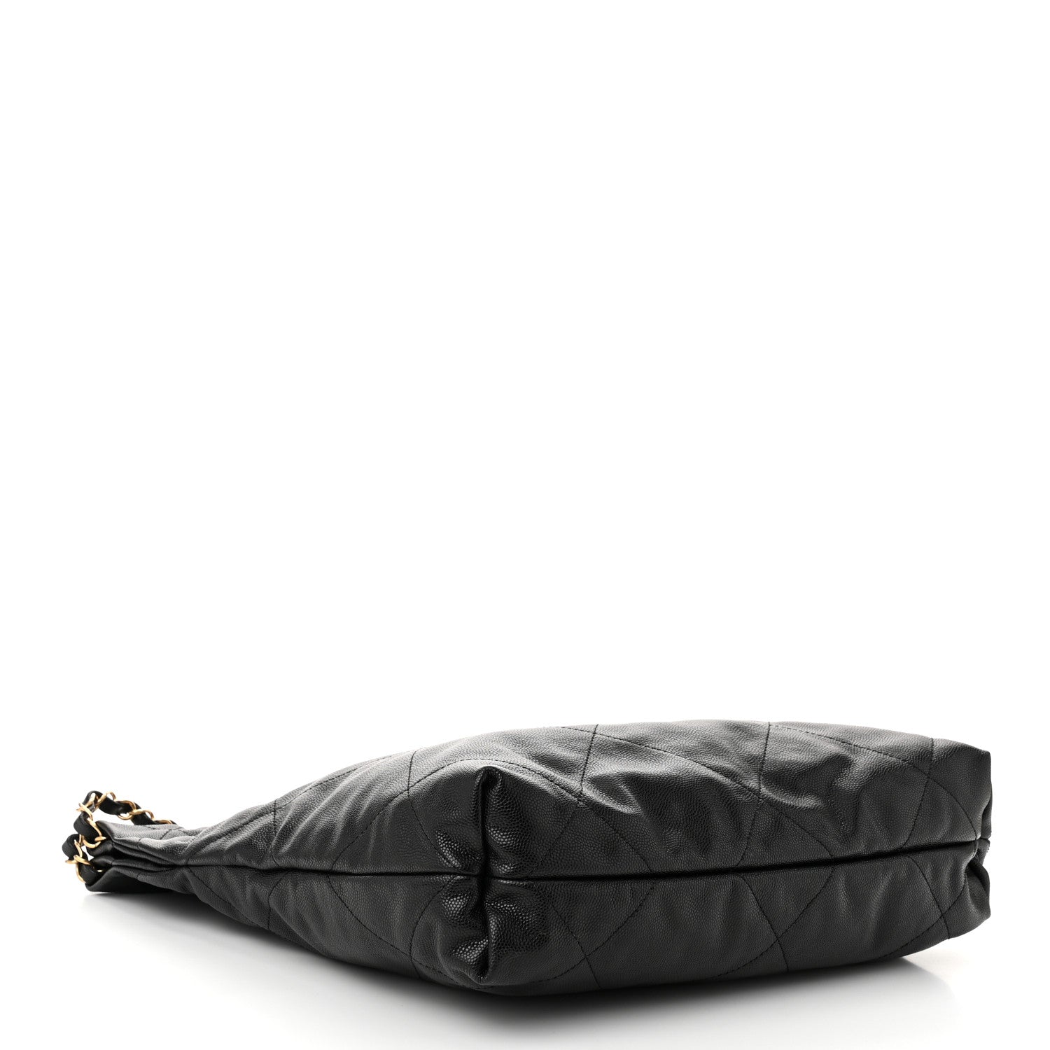 Shiny Caviar Quilted Monochrome Small Chanel 22 Black