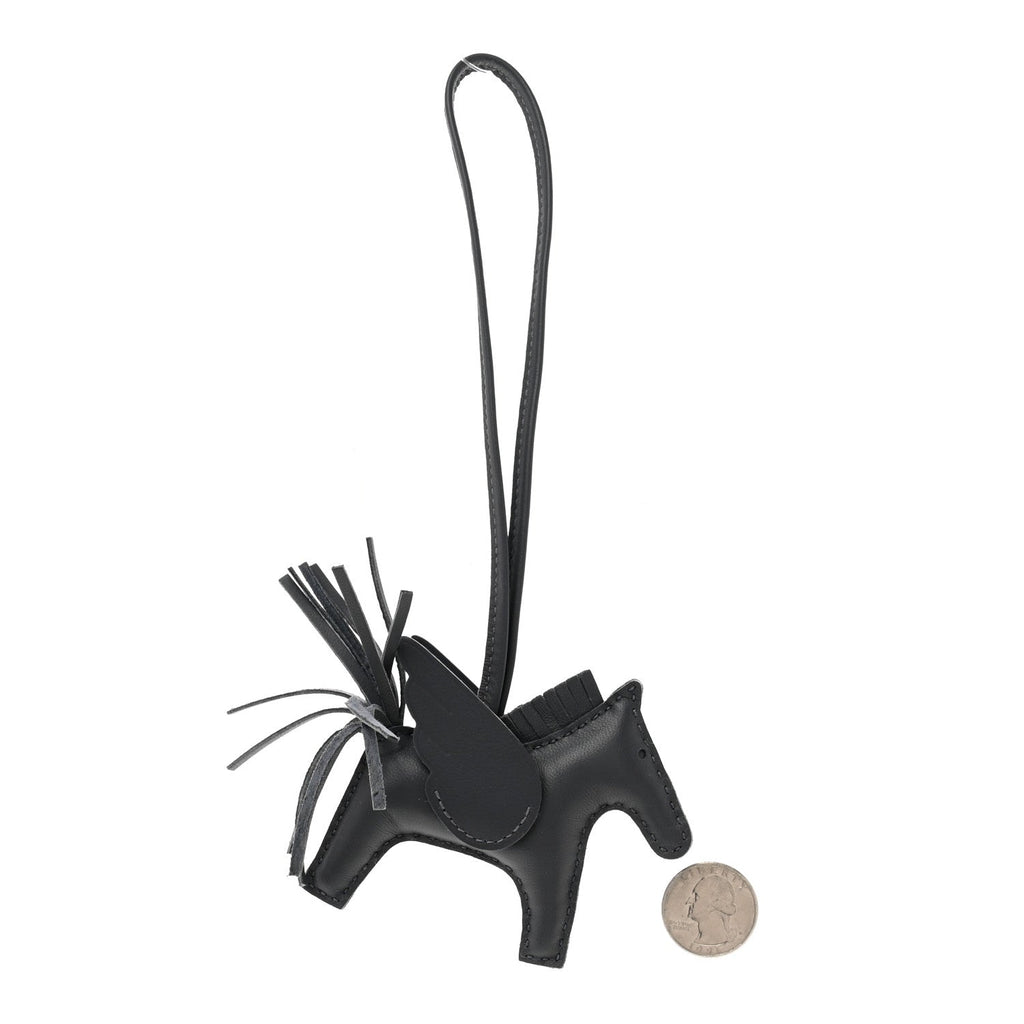 Milo Lambskin Grigri Rodeo Pegase Horse Bag Charm PM Ardoise