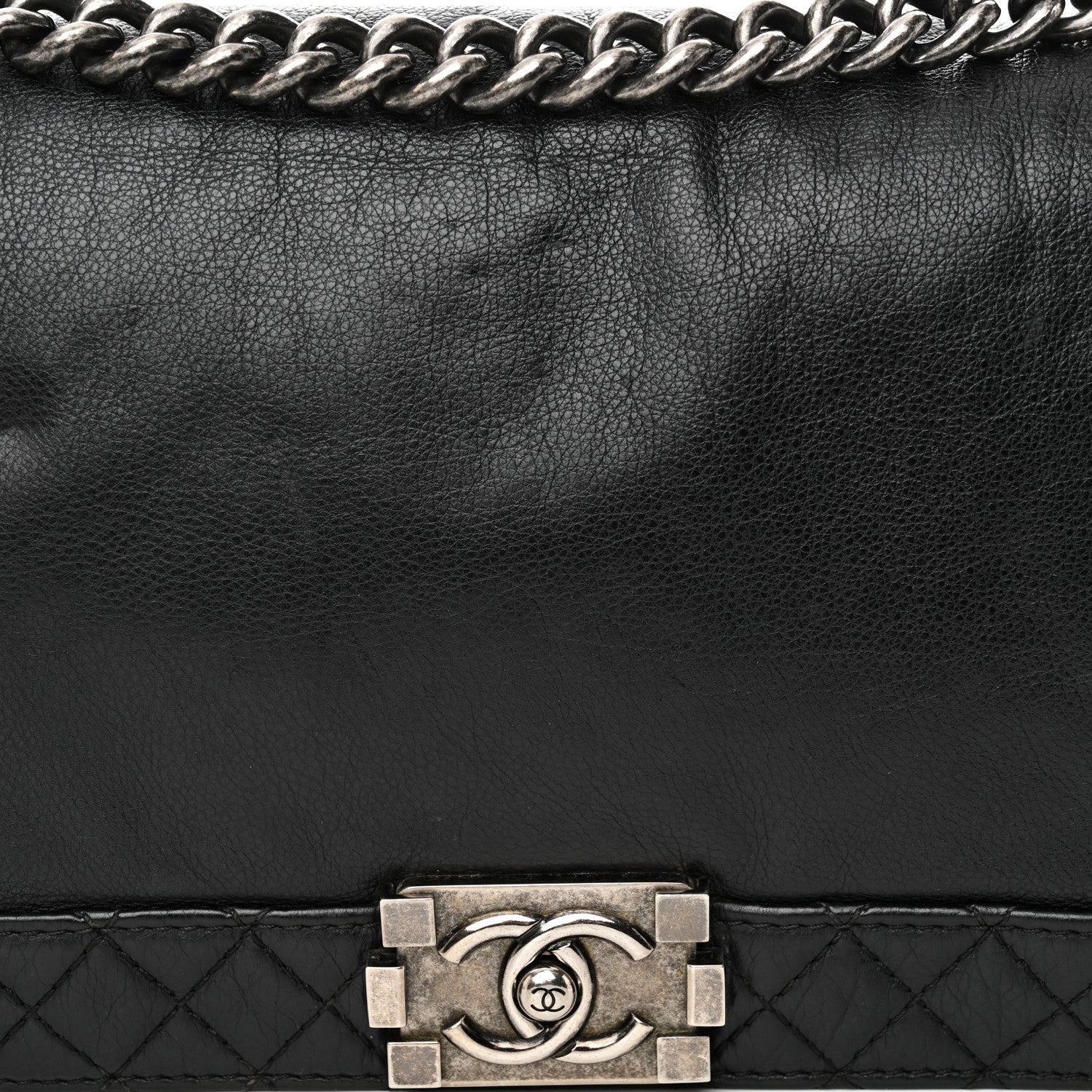 Calfskin New Medium Boy Reverso Flap Black