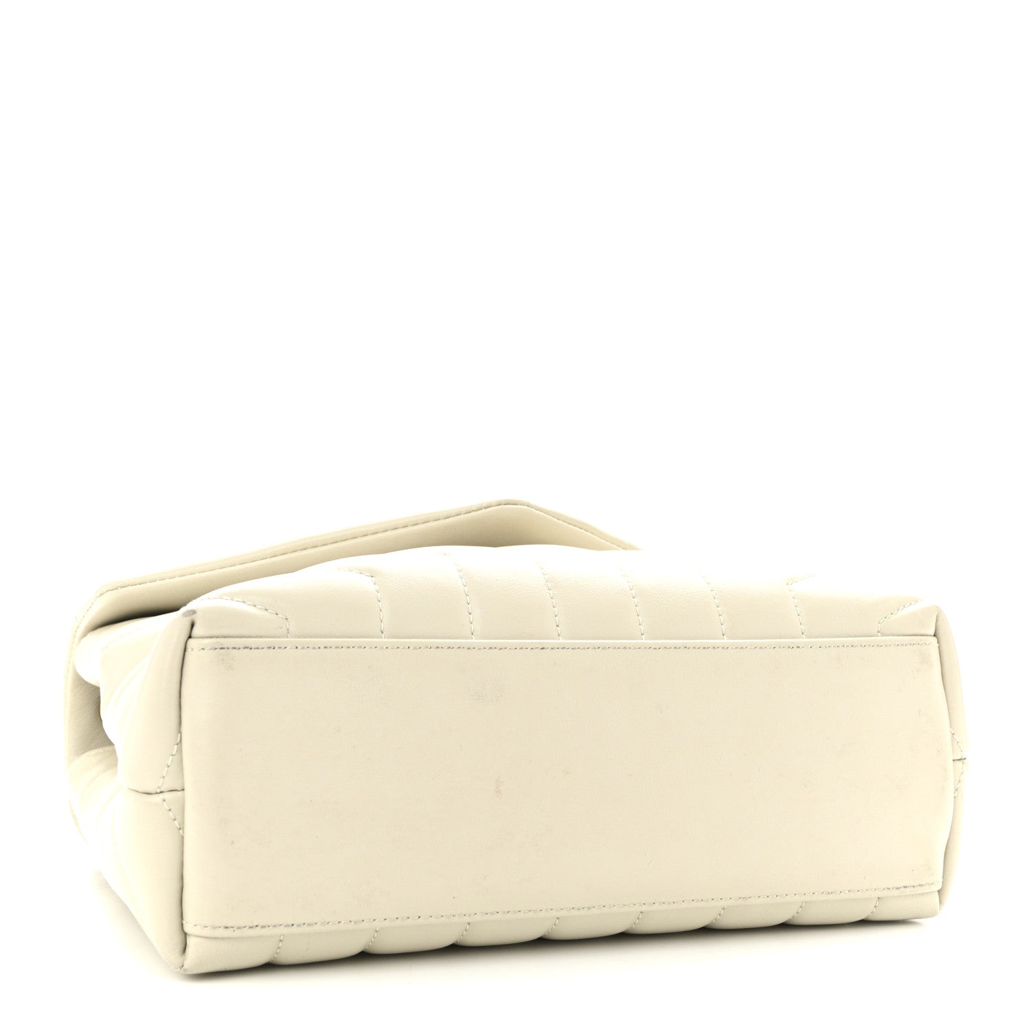Calfskin Y Quilted Monogram Small Loulou Chain Satchel Crema Soft