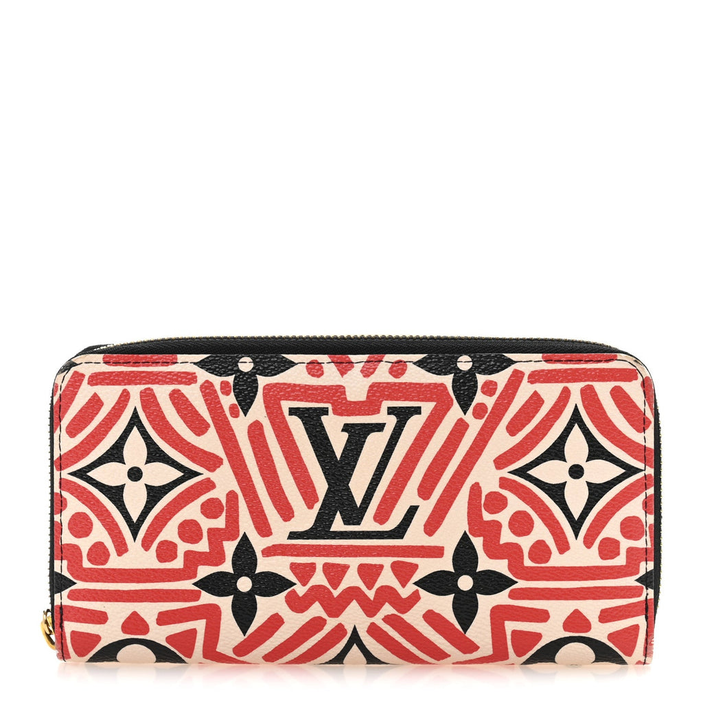 Monogram Giant Crafty Zippy Wallet Creme Rouge Black
