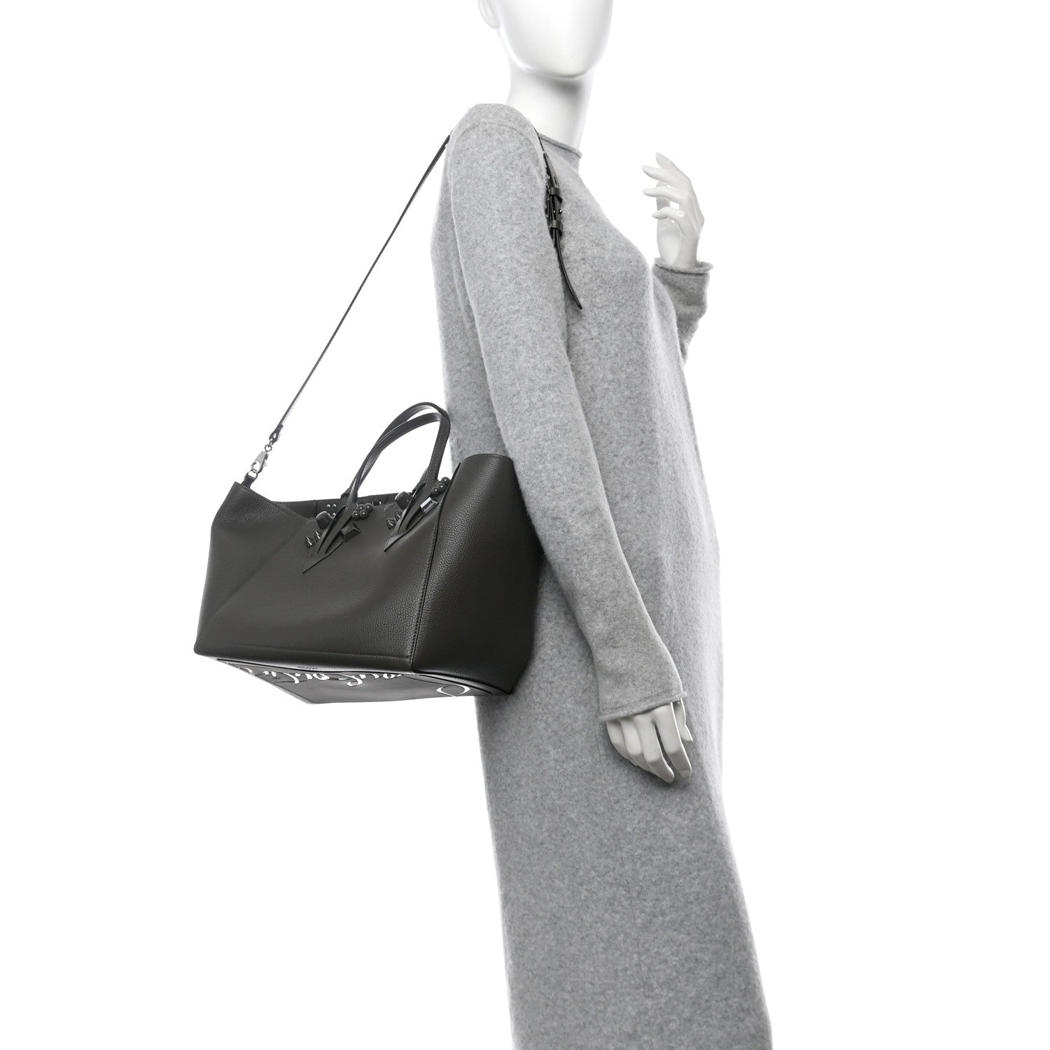 Calfskin Empire Spike Studded Cabachic Tote Rocket