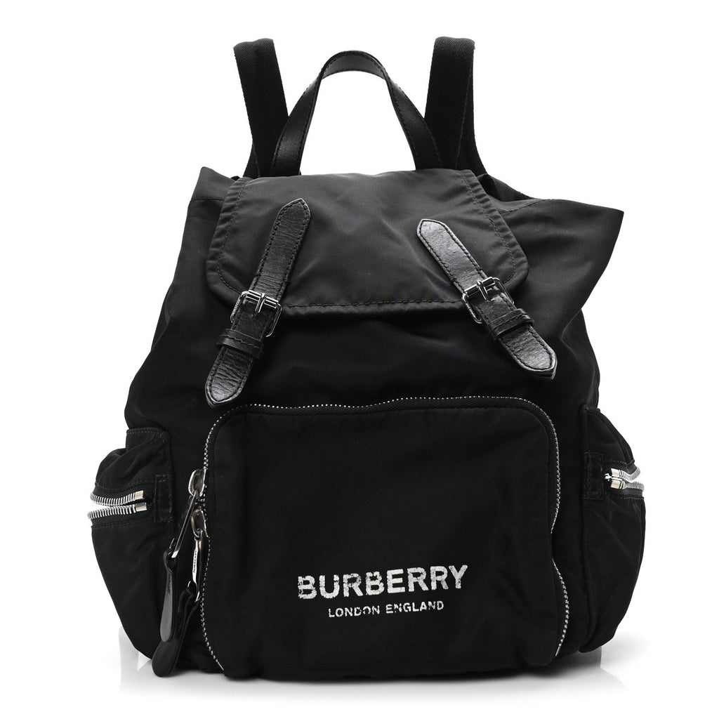 Nylon Logo Print Small Rucksack Backpack