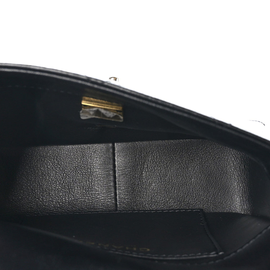 Lambskin Quilted Mini Chain Rows Flap Black