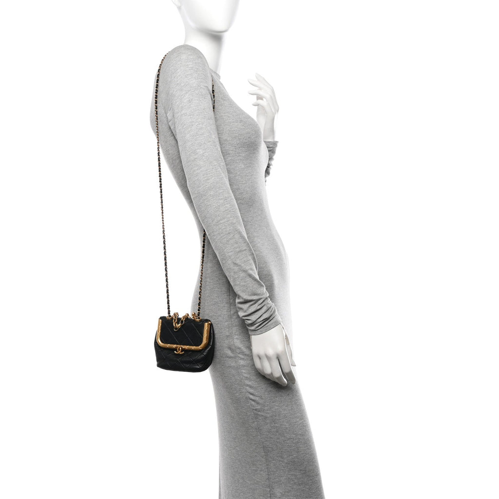 Lambskin Quilted Micro My Crush Bag Black