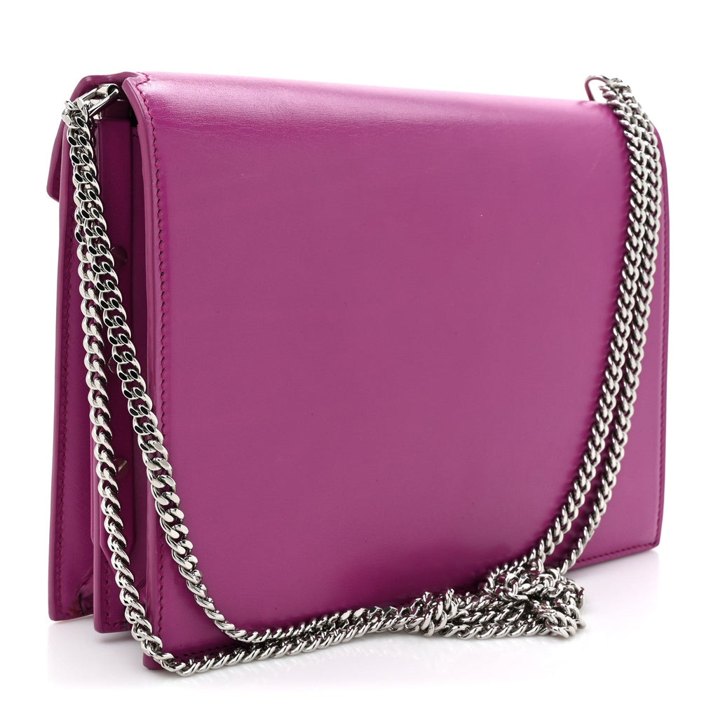 Smooth Calfskin Monogram Cassandra Clasp Bag Electric Fuchsia