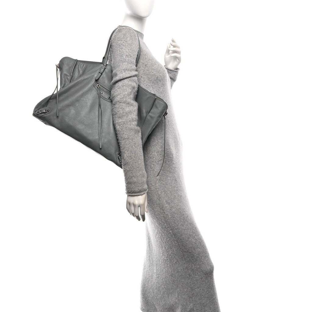 Veau Papier A4 Zip Around Tote Grey
