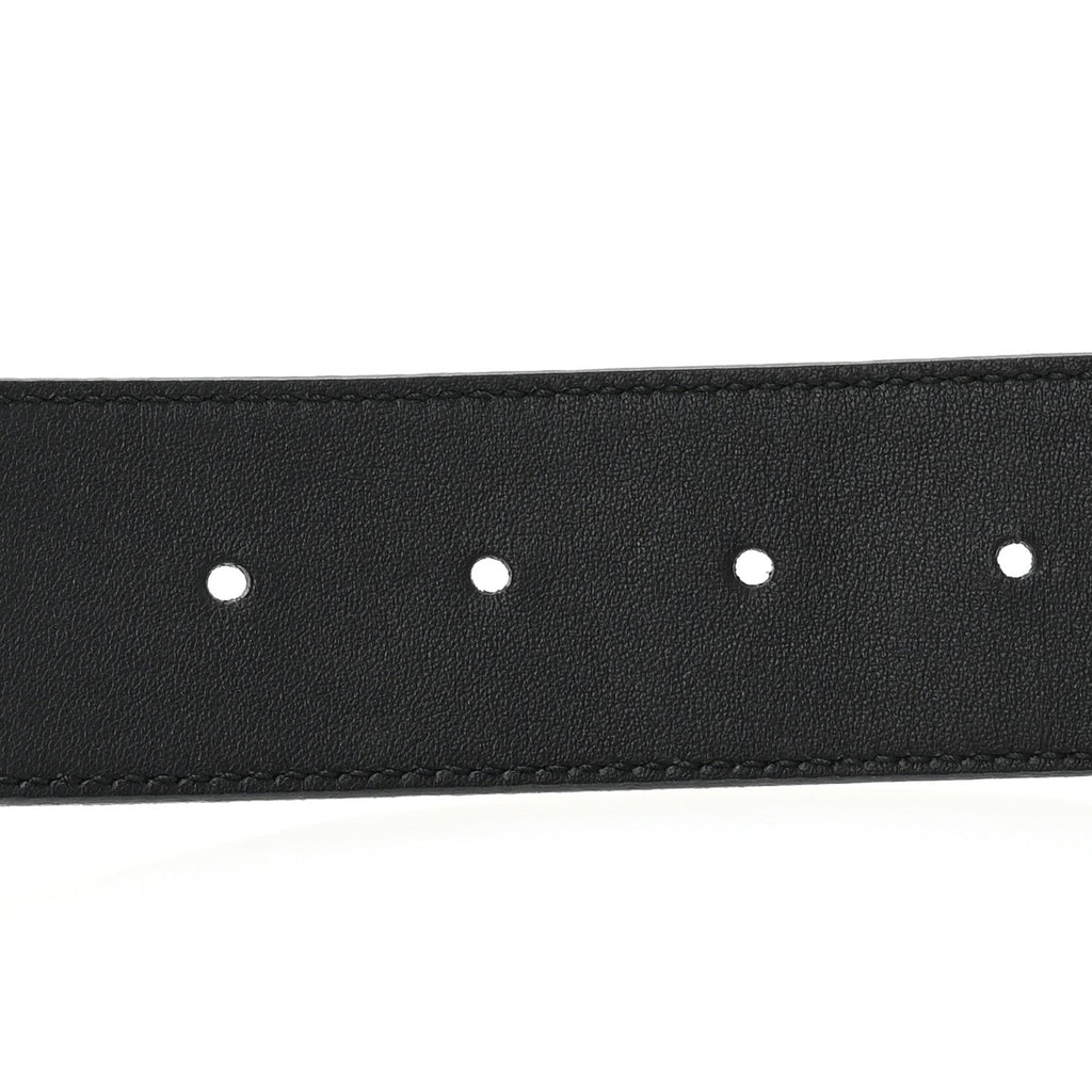 Textured Calfskin Double G 40mm Belt 85 34 Black