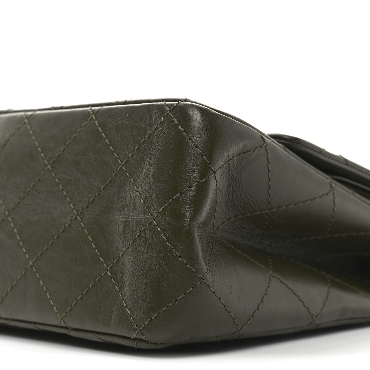 Aged Calfskin Quilted 2.55 Reissue 227 Flap Dark Green