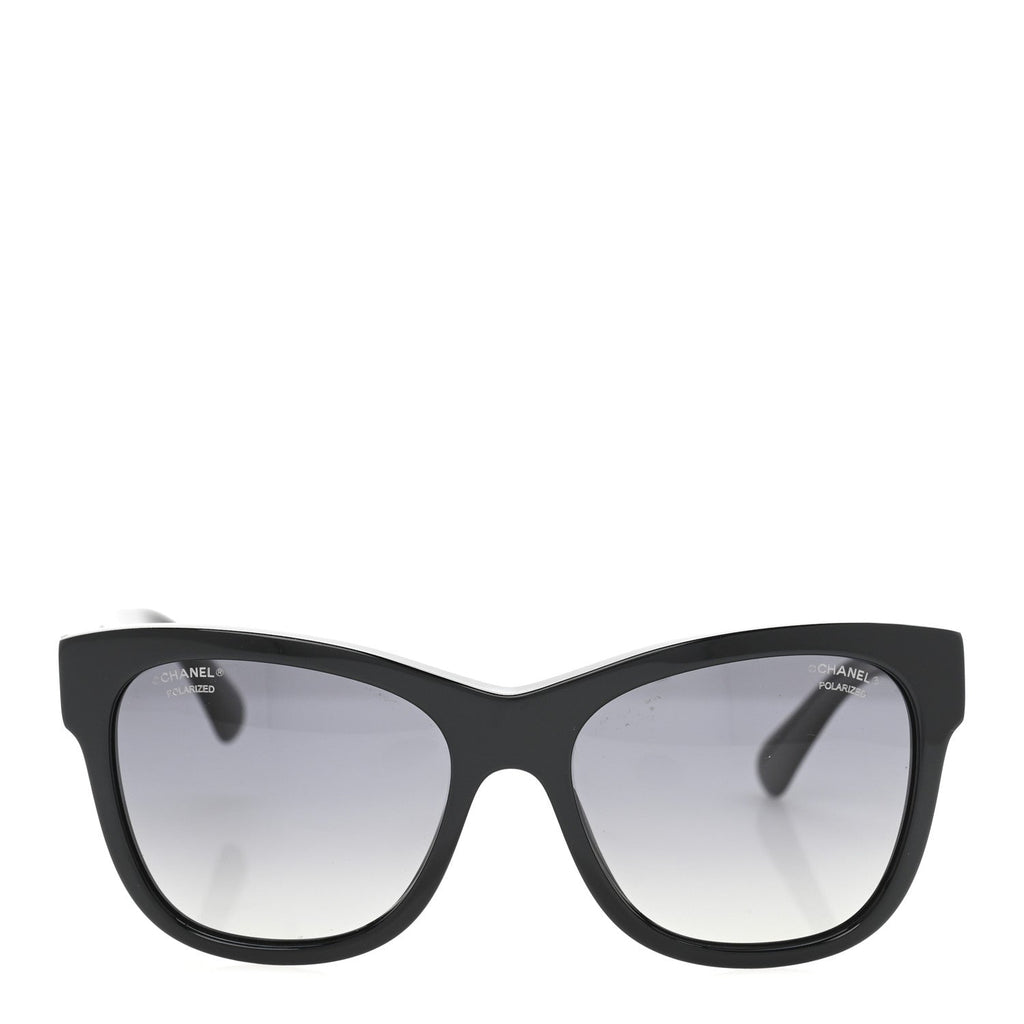Acetate Polarized Square CC Sunglasses 5380 Black